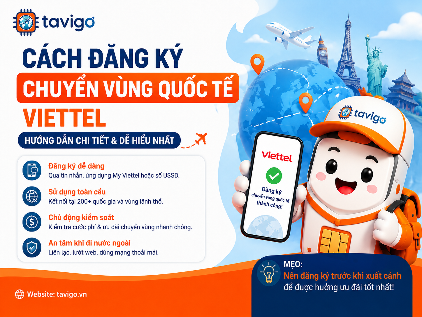 Cách đăng ký chuyển vùng quốc tế Viettel nhanh chóng và chi tiết nhất